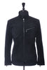 Ralph Lauren Purple Label Black Calf Suede Motorcycle Jacket