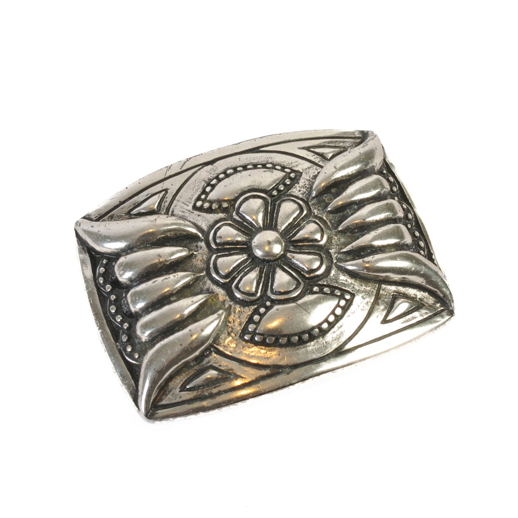 Elliot Rhodes London Floral Motif Rectangular Buckle