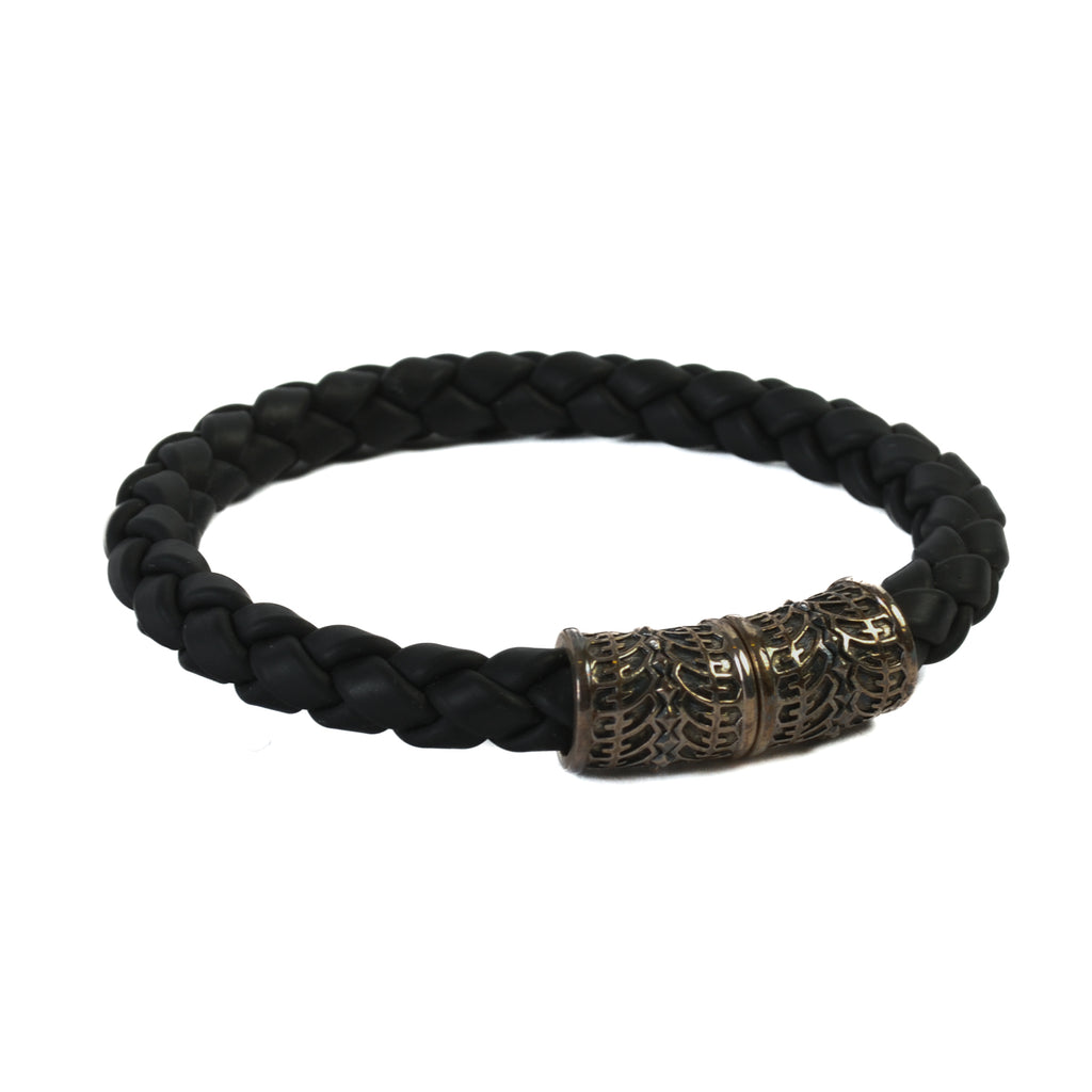 Stephen Webster London Black Braided Leather Bracelet