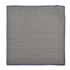 Eleventy NWT Grey Circle Print Wool Pocket Square