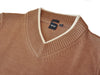 Hugo Boss Brown Italian Yarn Marzio V-Neck Sweater