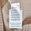 Lacoste Brown Chevron Knit Camel Hair V-Neck Sweater