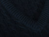 Lacoste Black Cable Knit V-Neck Sweater