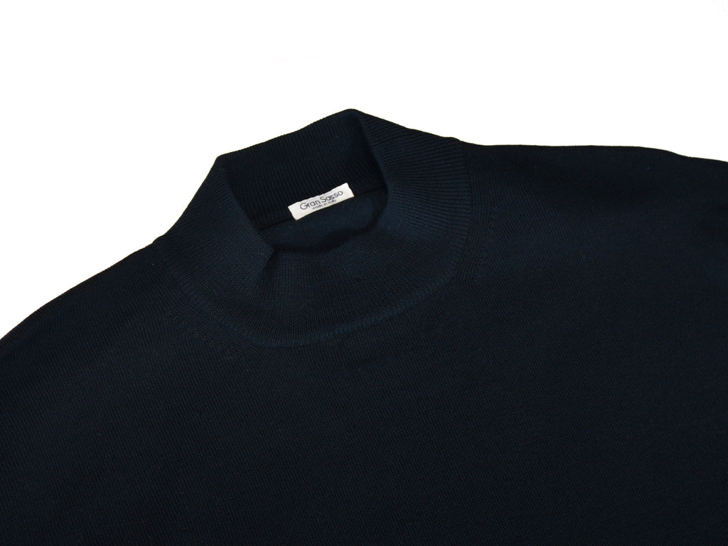 Gran Sasso Black Mock Neck Sweater