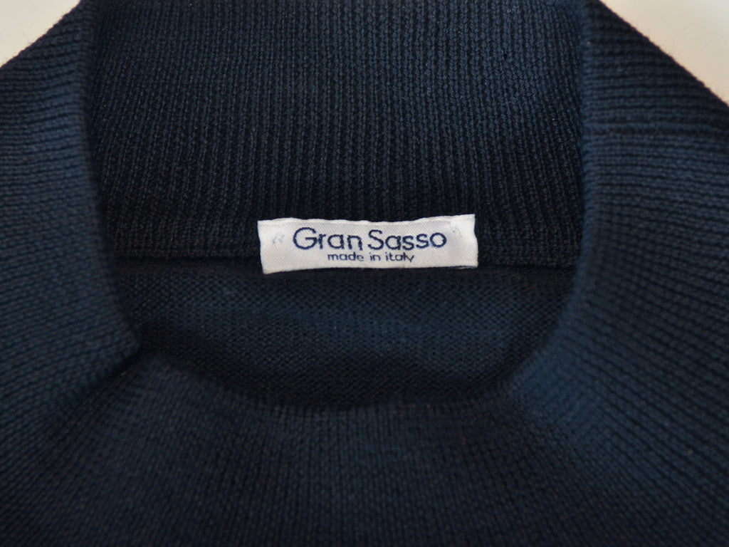 Gran Sasso Black Mock Neck Sweater