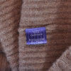 Harry Rosen Brown Ribbed Cashmere Full Zip Sweater