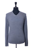 Profuomo Grey Merino Wool V-Neck Sweater