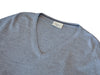 Profuomo Grey Merino Wool V-Neck Sweater
