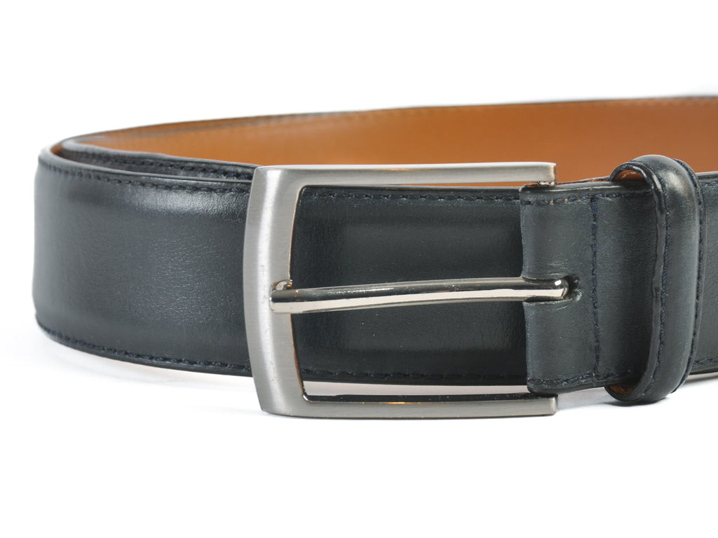 Magnanni Dark Grey Leather Belt