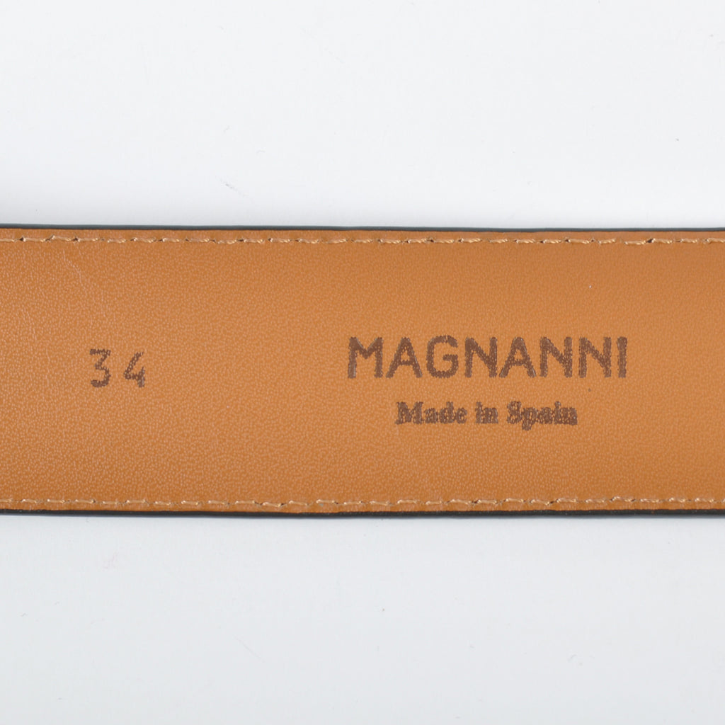 Magnanni Dark Grey Leather Belt