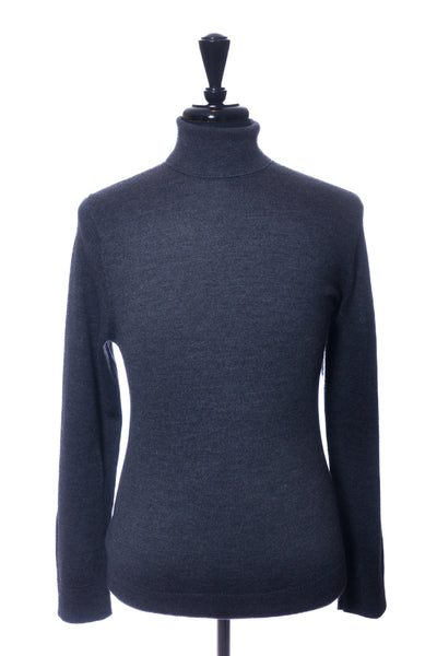 Banana Republic Grey Italian Merino Wool Turtle Neck Sweater