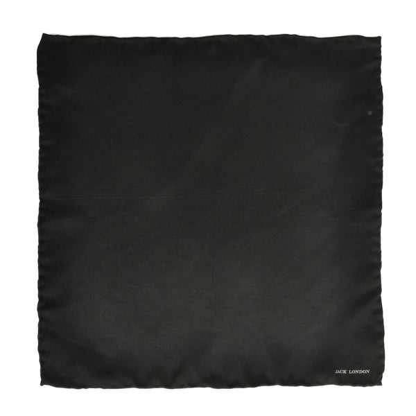 Jack London Black Silk Pocket Square
