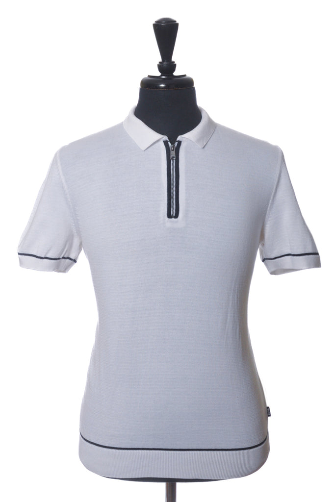 Hugo Boss Ivory Knit Emilio Polo Shirt