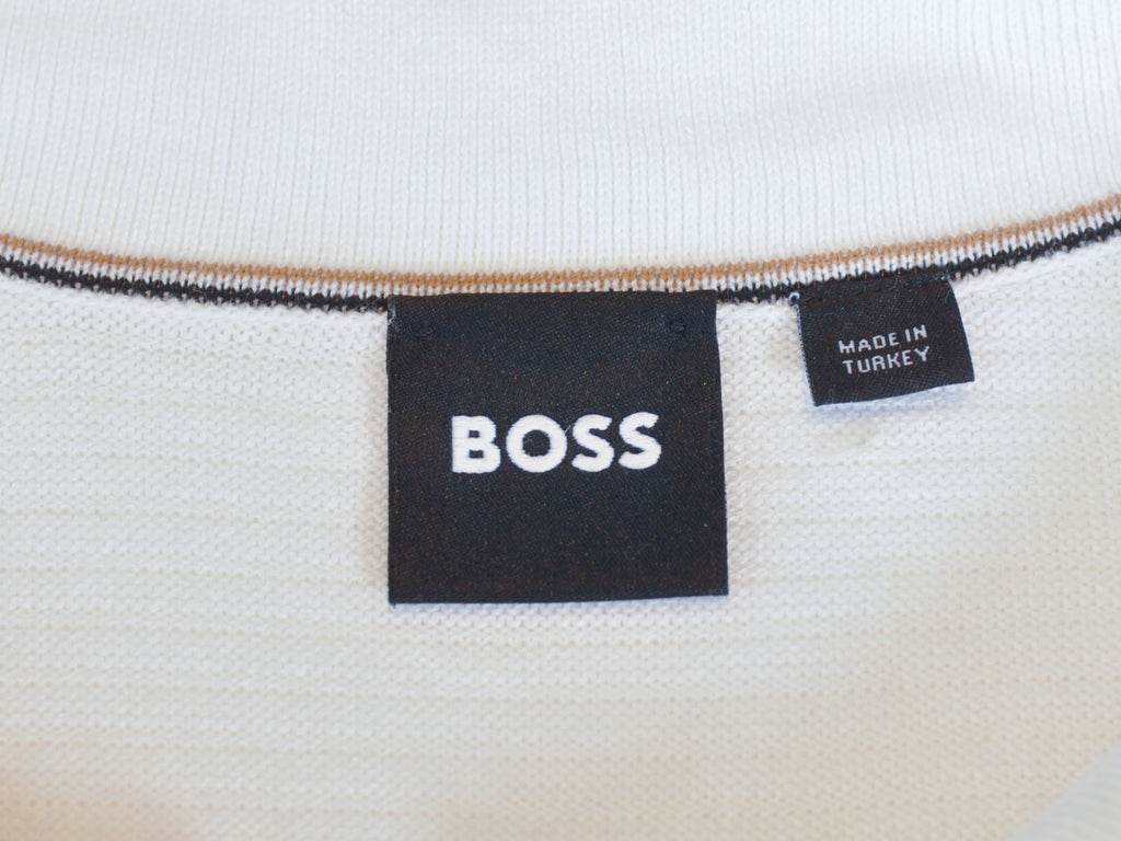 Hugo Boss Ivory Knit Emilio Polo Shirt