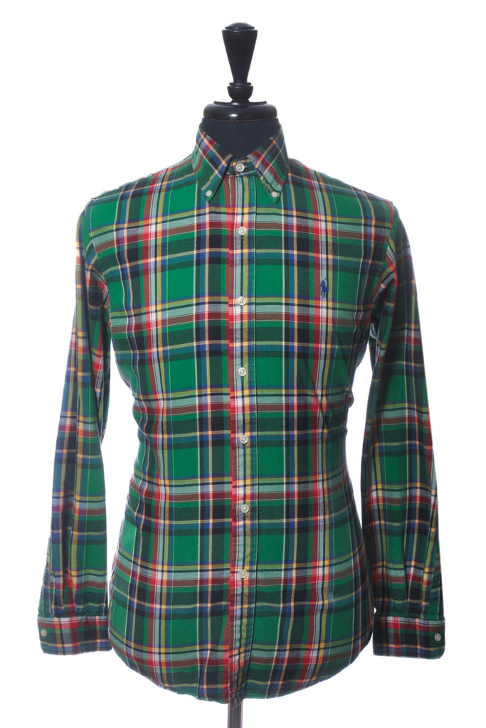 Polo Ralph Lauren Green Check Custom Fit Shirt