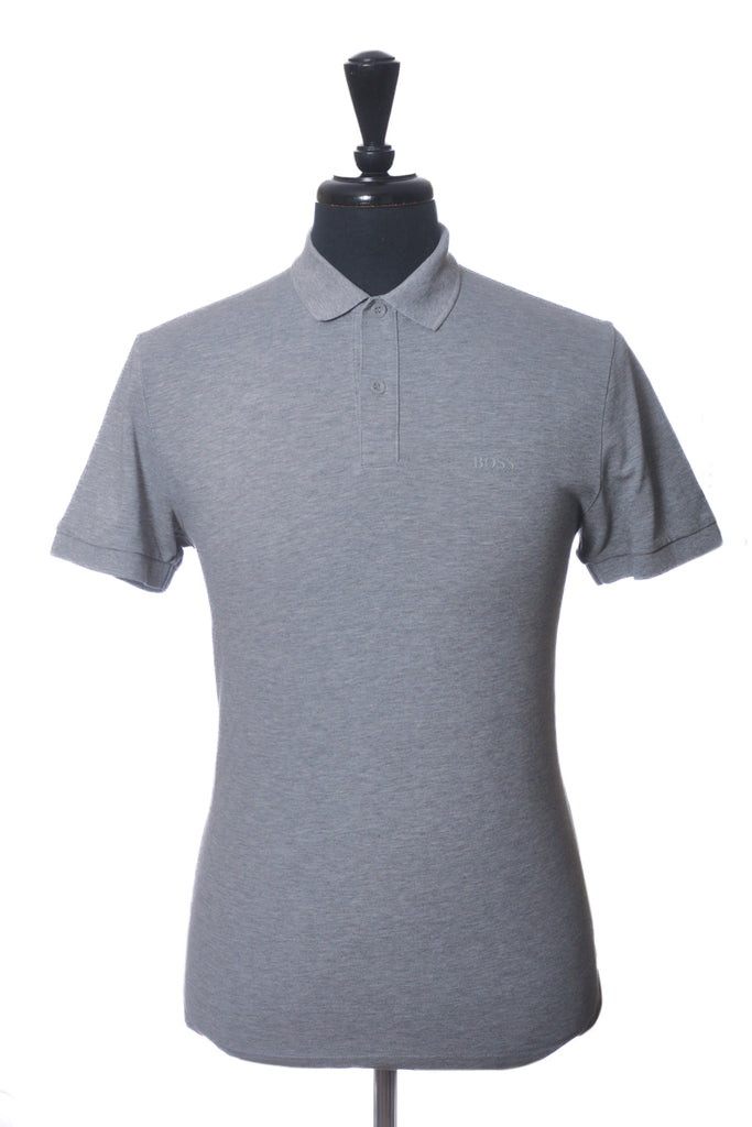 Hugo Boss Grey Performance Pima Cotton Polo Shirt