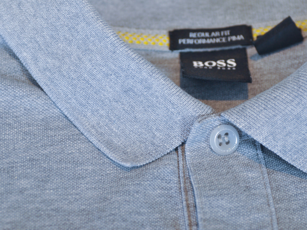Hugo Boss Grey Performance Pima Cotton Polo Shirt
