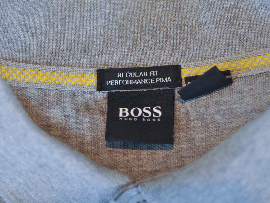 Hugo Boss Grey Performance Pima Cotton Polo Shirt