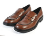 Prada NIB Bruciato Brown Round Toe Penny Loafers