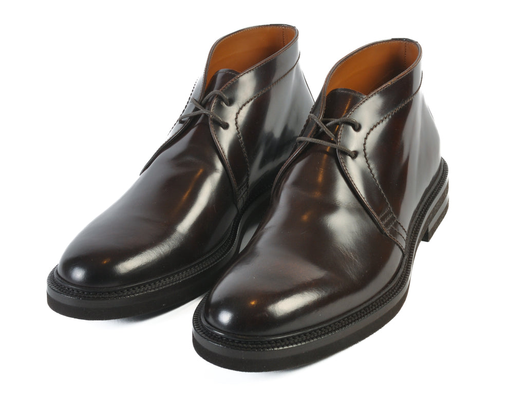 Brunello Cucinelli NIB Brown Leather Chukka Boots