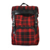 Saint Laurent Red Check Tartan Wool Backpack