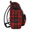 Saint Laurent Red Check Tartan Wool Backpack