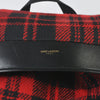Saint Laurent Red Check Tartan Wool Backpack