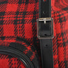 Saint Laurent Red Check Tartan Wool Backpack