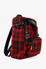 Saint Laurent Red Check Tartan Wool Backpack
