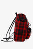 Saint Laurent Red Check Tartan Wool Backpack