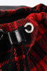 Saint Laurent Red Check Tartan Wool Backpack