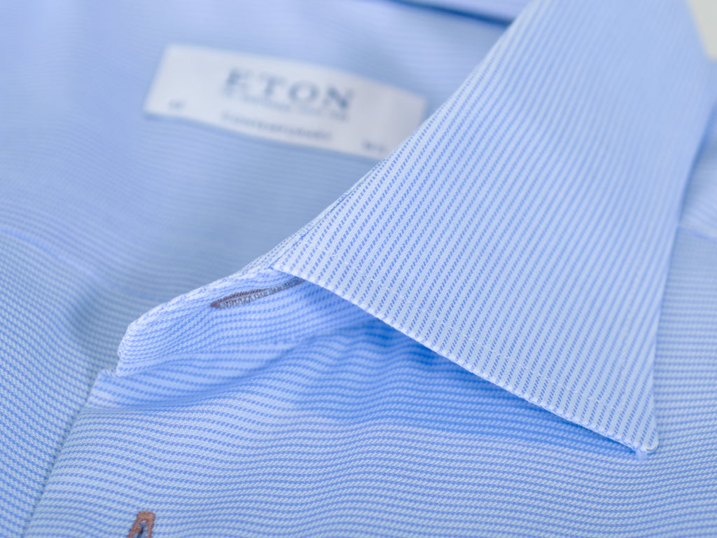 Eton Blue Signature Twill Contemporary Fit Shirt