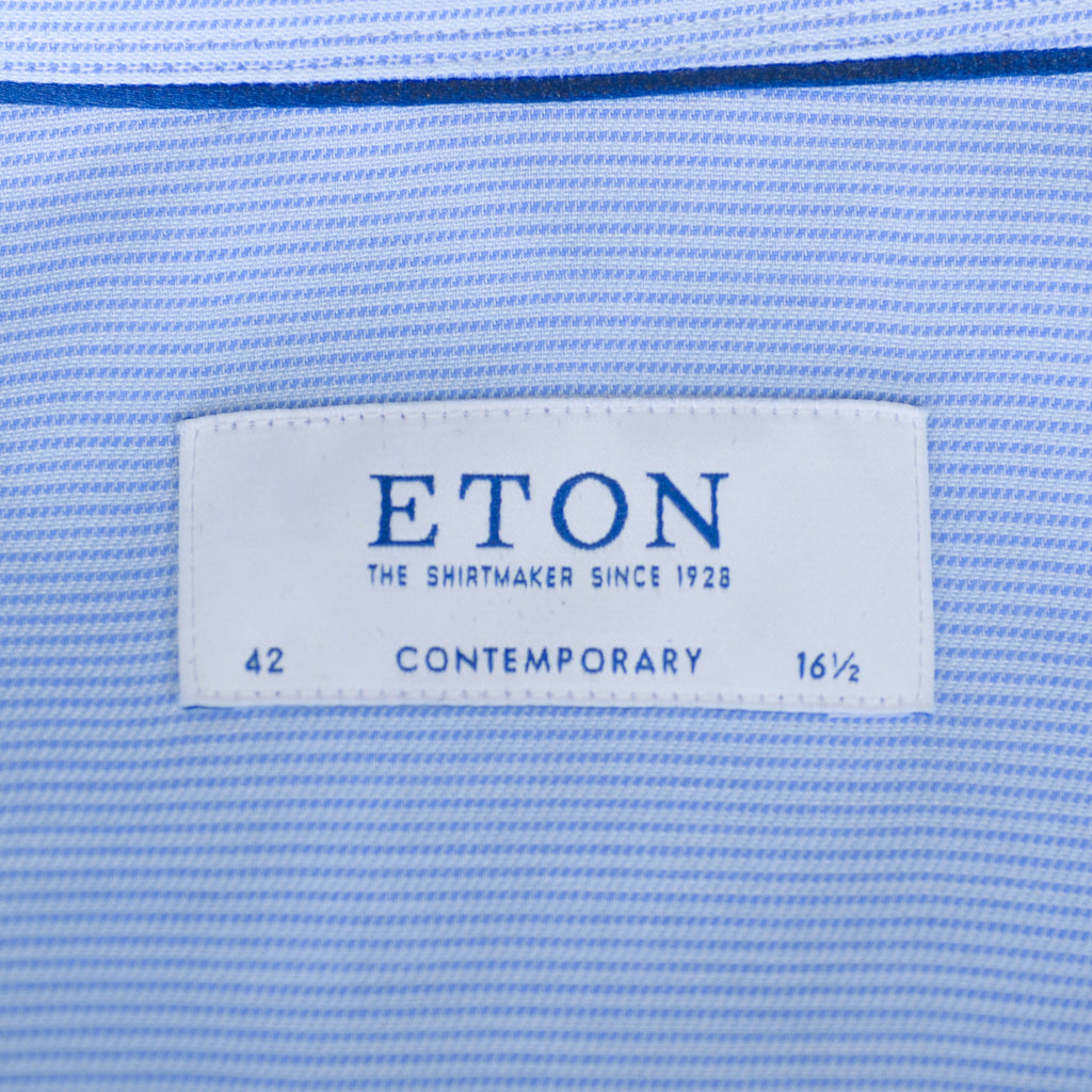 Eton Blue Signature Twill Contemporary Fit Shirt