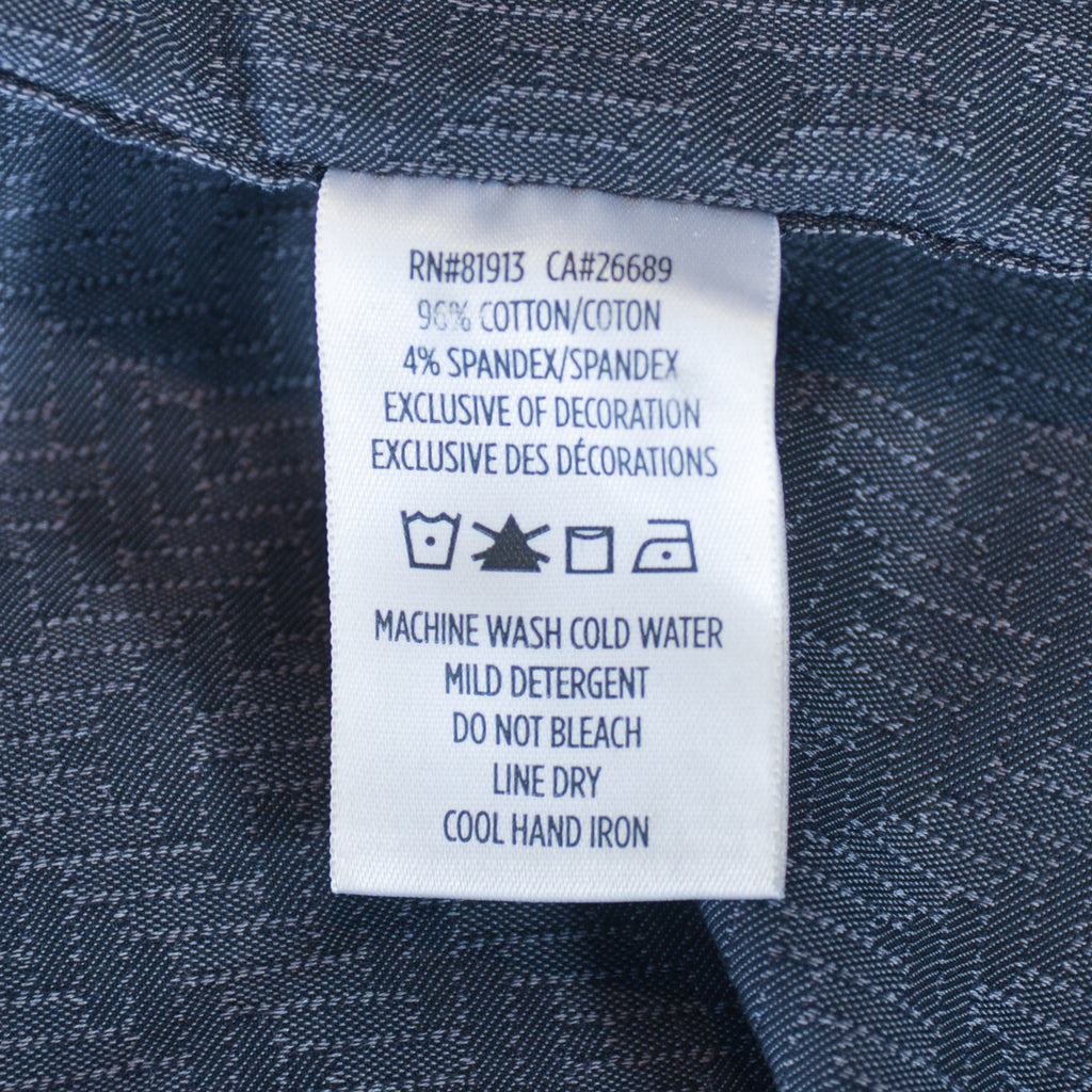 Robert Graham Dark Grey Basketweave Print Shirt