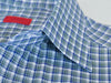 Isaia Green and Blue Check Napoli Mix Shirt