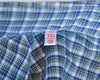 Isaia Green and Blue Check Napoli Mix Shirt