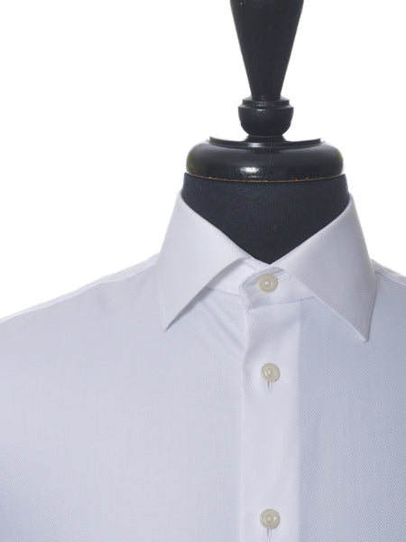 Eton White Textured Twill Contemporary Fit Shirt