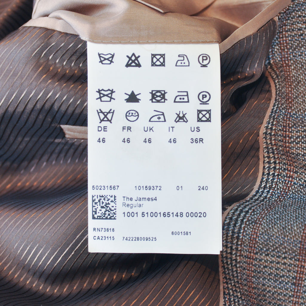 Hugo Boss Brown Check James4 Regular Fit Blazer