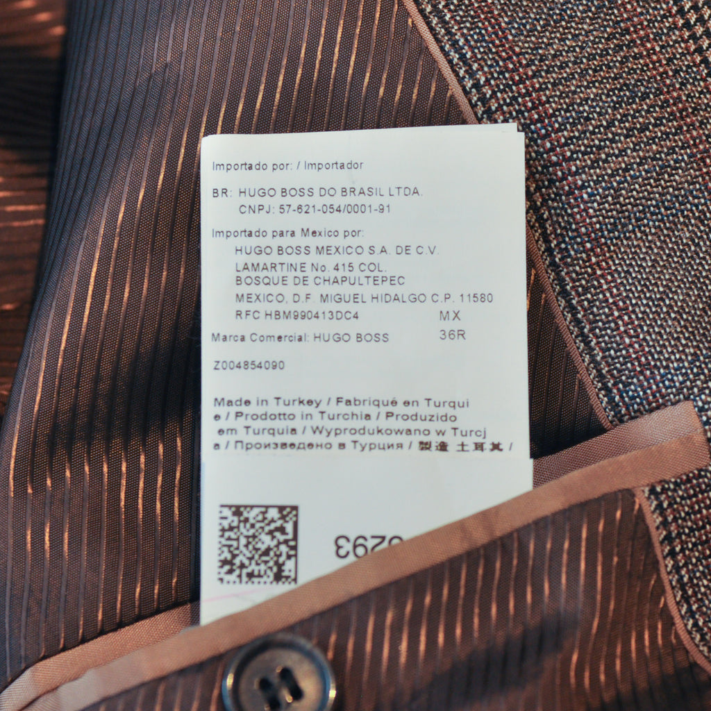 Hugo Boss Brown Check James4 Regular Fit Blazer
