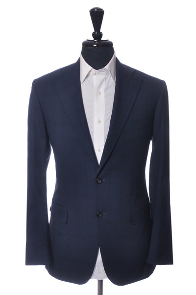 Canali 1934 Exclusive Navy Blue Check Natural Comfort Blazer