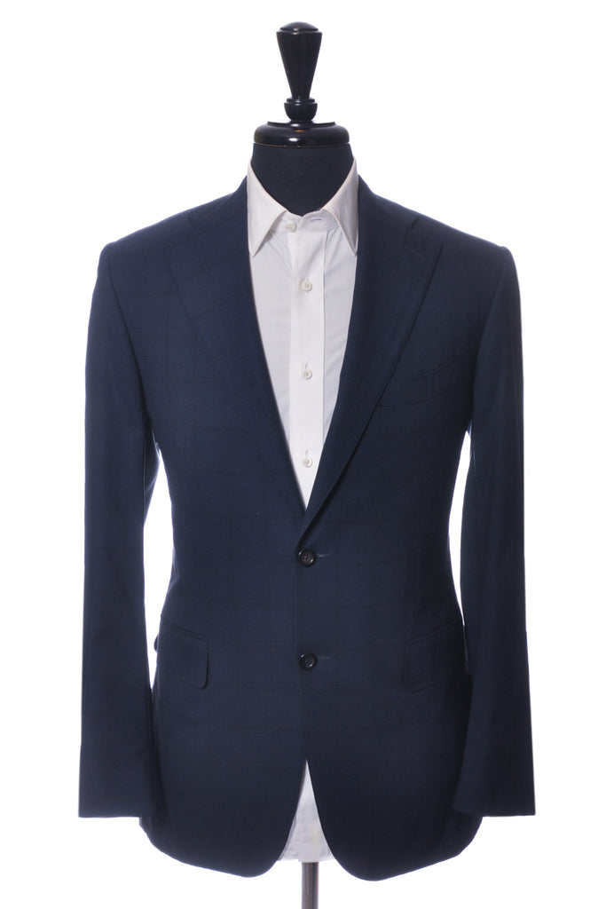 Canali 1934 Exclusive Navy Blue Check Natural Comfort Blazer
