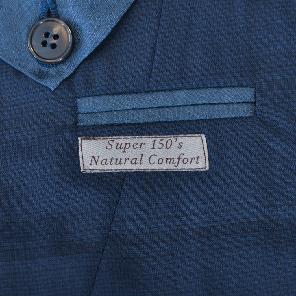 Canali 1934 Exclusive Navy Blue Check Natural Comfort Blazer