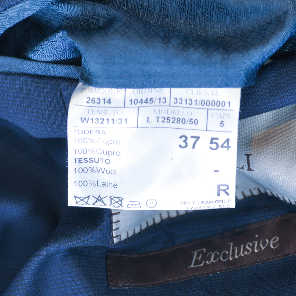 Canali 1934 Exclusive Navy Blue Check Natural Comfort Blazer