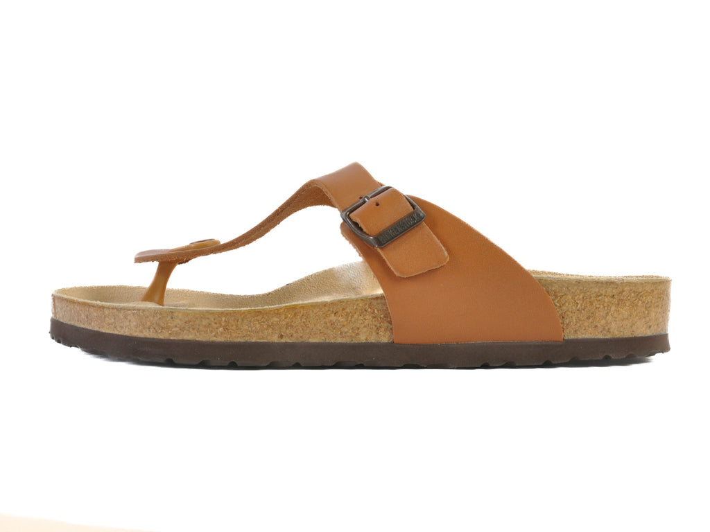 Birkenstock Brown Waxed Leather Gizeh Sandals