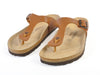 Birkenstock Brown Waxed Leather Gizeh Sandals