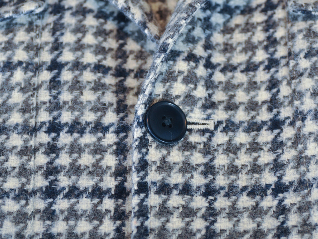 Atelier Munro Grey Houndstooth Wool Alpaca Jacket