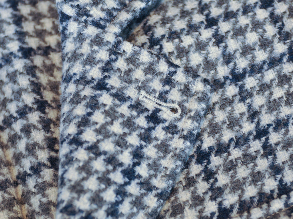Atelier Munro Grey Houndstooth Wool Alpaca Jacket