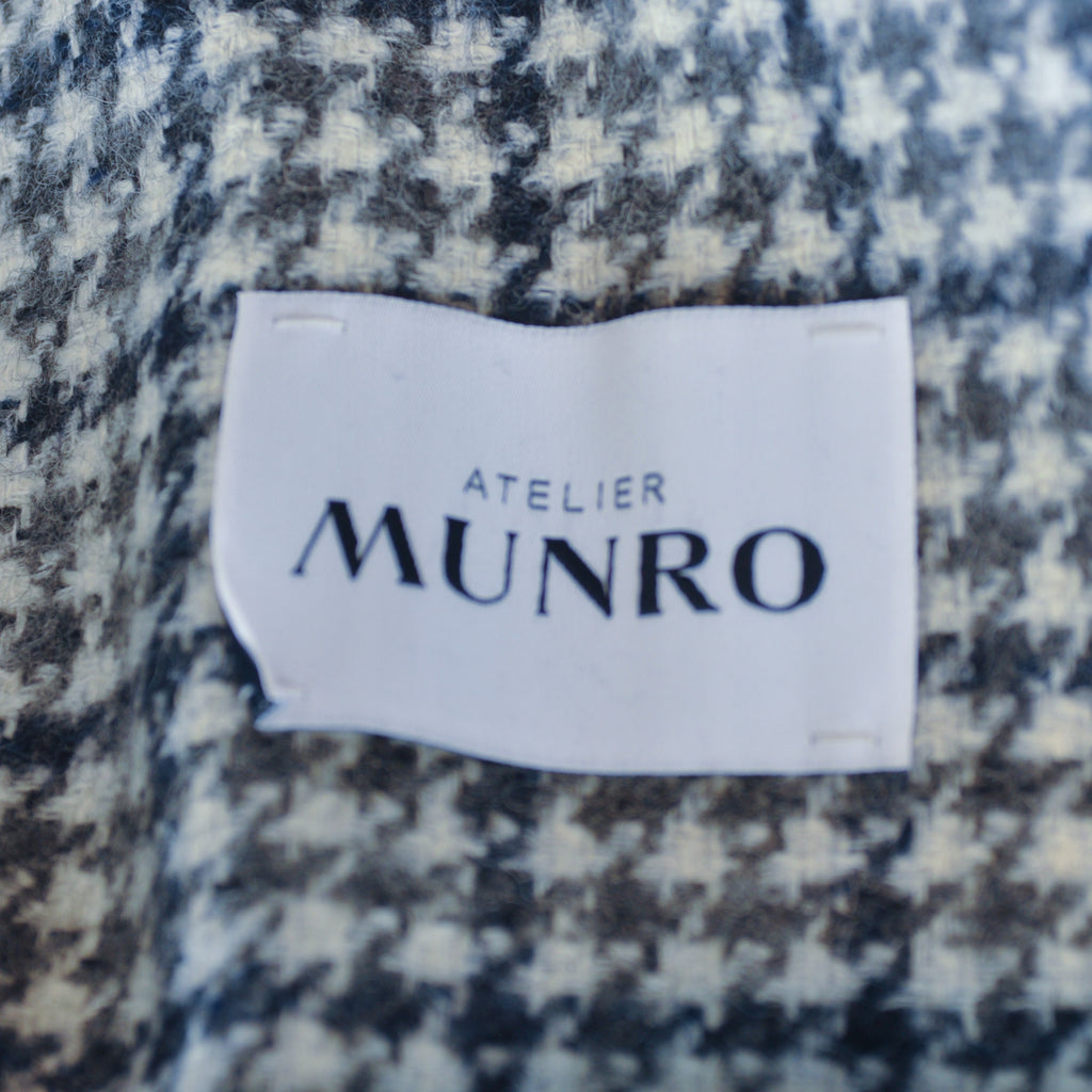 Atelier Munro Grey Houndstooth Wool Alpaca Jacket