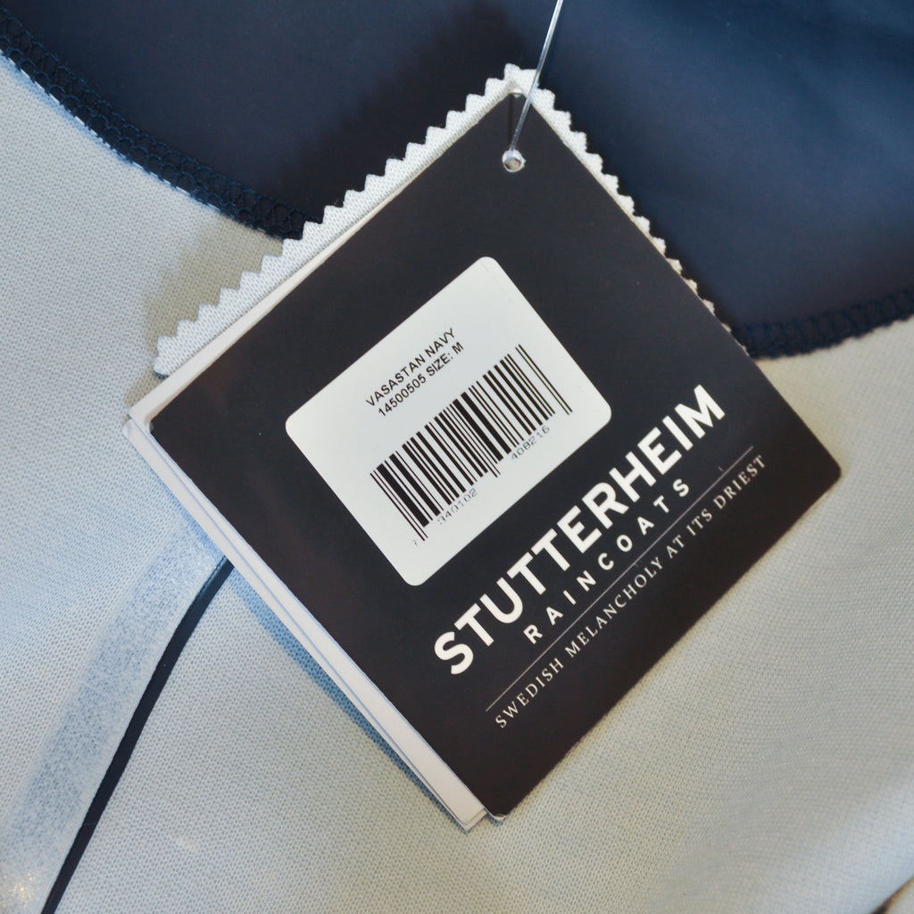Stutterheim Navy Blue Vasastan Rain Coat