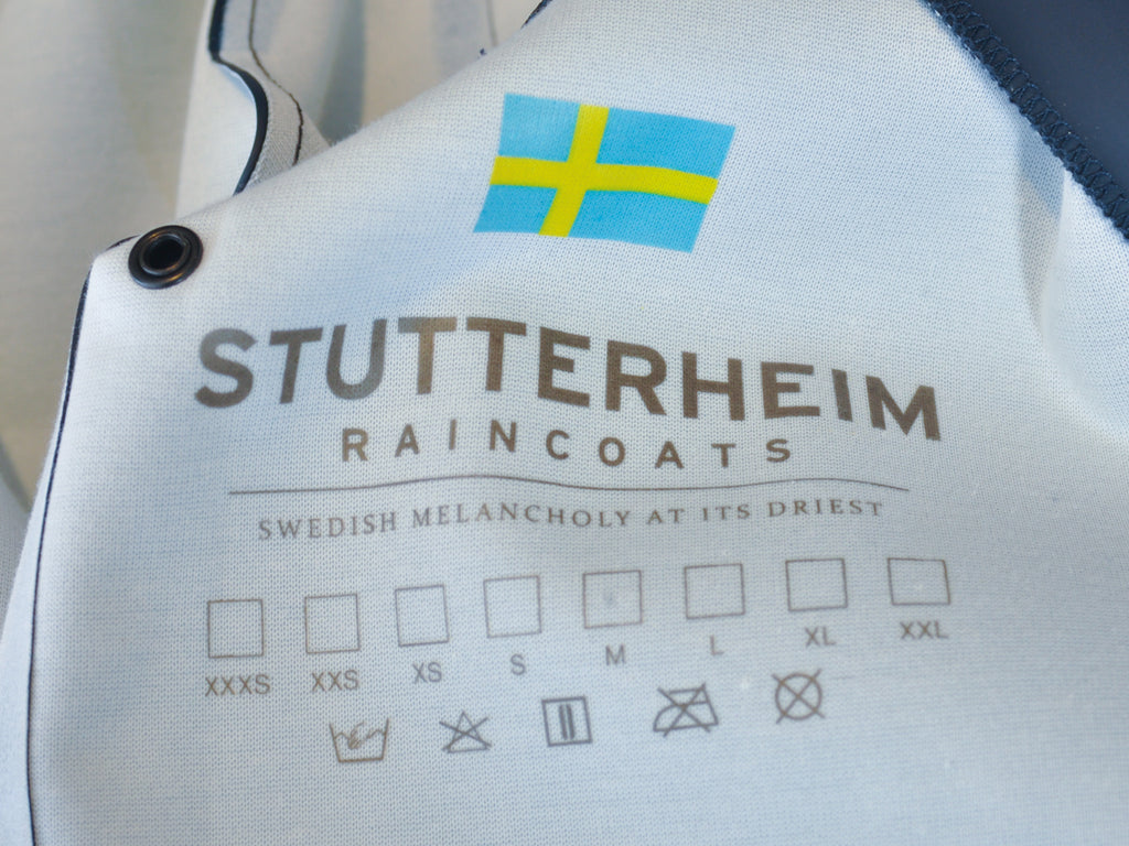 Stutterheim Navy Blue Vasastan Rain Coat